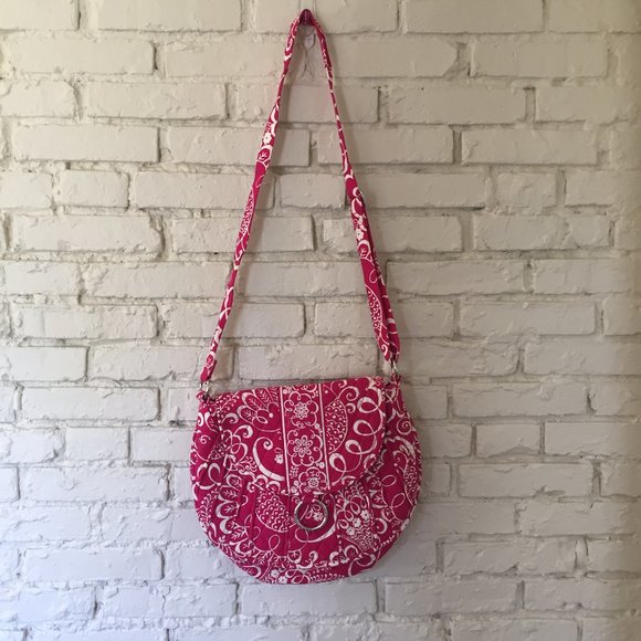 Vera Bradley Pink and White Shoulder Bag - Picture 4 of 7